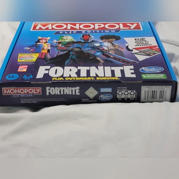 Monopoly Fortnite Flip Edition Board Game for Teens and Family. NEVER OPENED! - Picture 3 of 8
